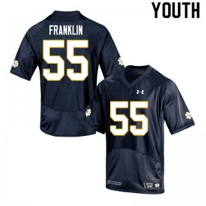 Notre Dame Fighting Irish Youth Ja'Mion Franklin #55 Navy Under Armour Authentic Stitched College NCAA Football Jersey OUP0799MP
